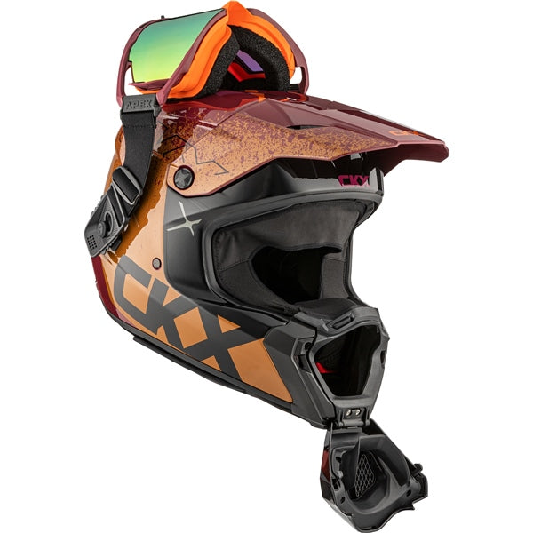 CKX Titan AMS Helmet — Vaneer Double Shield Revo Mirror gold/Smoke