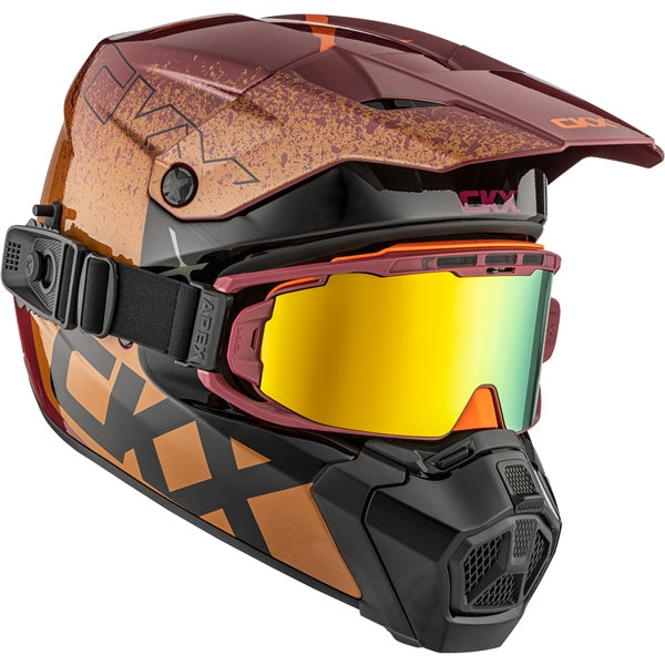 CKX Titan AMS Helmet — Vaneer Double Shield Revo Mirror gold/Smoke