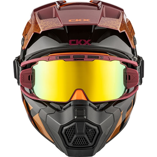 CKX Titan AMS Helmet — Vaneer Double Shield Revo Mirror gold/Smoke