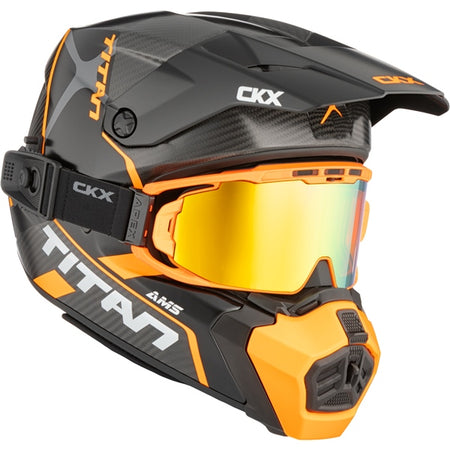 CKX Titan AMS Carbon Helmet — Conrod Double Shield AMBRÉE/REVO ORANGE MIRROR