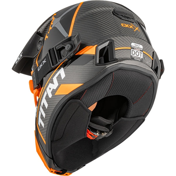 CKX Titan AMS Carbon Helmet — Conrod Double Shield AMBRÉE/REVO ORANGE MIRROR