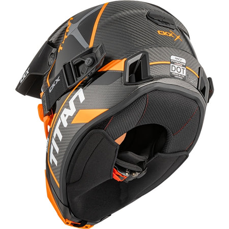 CKX Titan AMS Carbon Helmet — Conrod Double Shield AMBRÉE/REVO ORANGE MIRROR