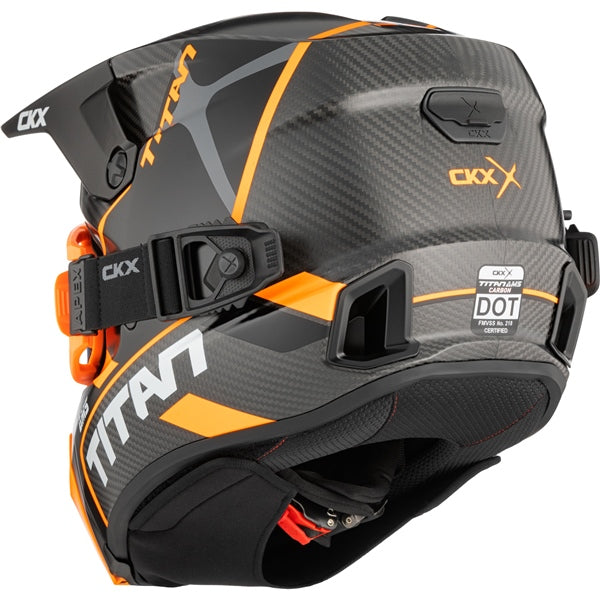 CKX Titan AMS Carbon Helmet — Conrod Double Shield AMBRÉE/REVO ORANGE MIRROR