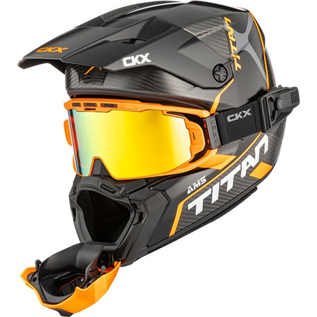 CKX Titan AMS Carbon Helmet — Conrod Double Shield AMBRÉE/REVO ORANGE MIRROR