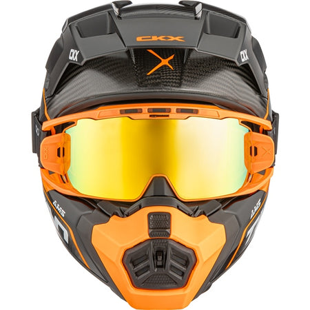 CKX Titan AMS Carbon Helmet — Conrod Double Shield AMBRÉE/REVO ORANGE MIRROR