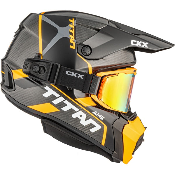 CKX Titan AMS Carbon Helmet — Conrod Double Shield AMBRÉE/REVO ORANGE MIRROR