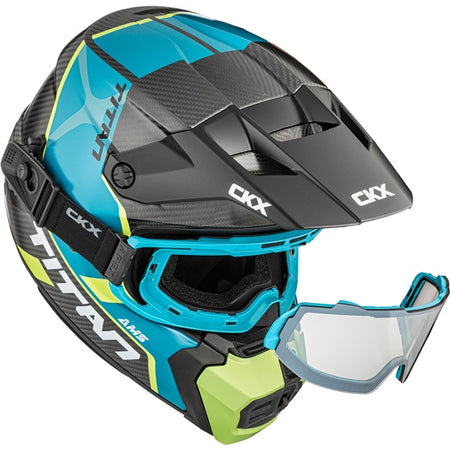 CKX Casque Titan AMS Carbone — Conrod Double Shield Revo silver mirror/Smoke