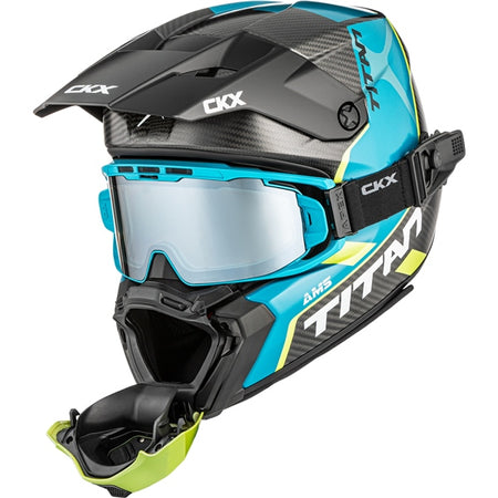 CKX Casque Titan AMS Carbone — Conrod Double Shield Revo silver mirror/Smoke