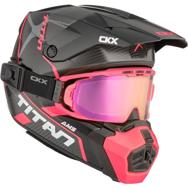CKX Casque Titan AMS Carbone — Conrod Double Shield Pink/Revo PinK Mirror
