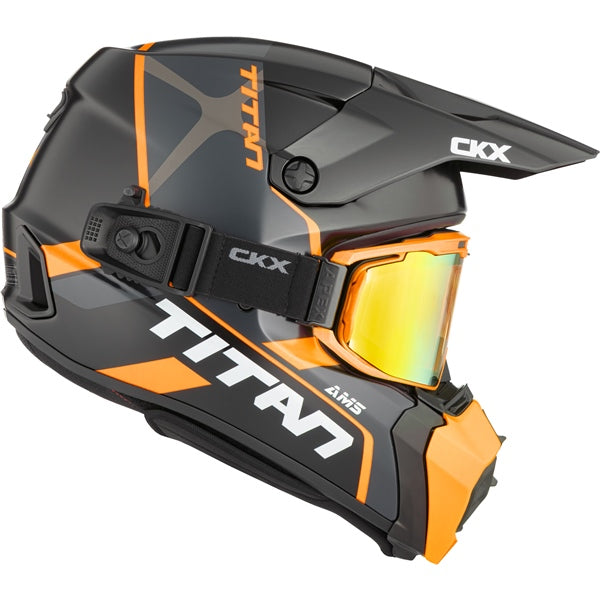 CKX Casque Titan AMS — Conrod Double Shield AMBRÉE/REVO ORANGE MIRROR