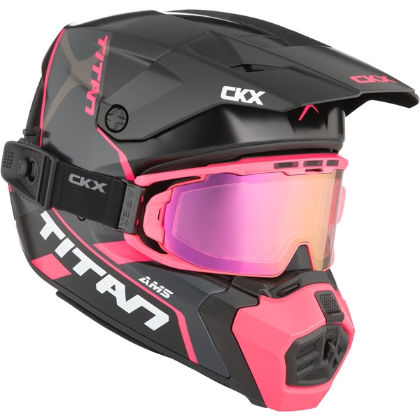 CKX Titan AMS Helmet — Conrod Double Shield Pink/Revo PinK Mirror