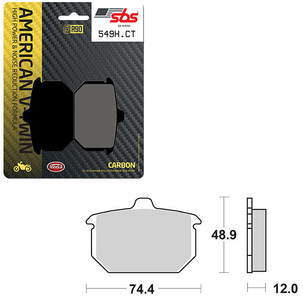 SBS HIGH POWER & NOISE REDUCTION CARBON BRAKE PAD (6510549108)