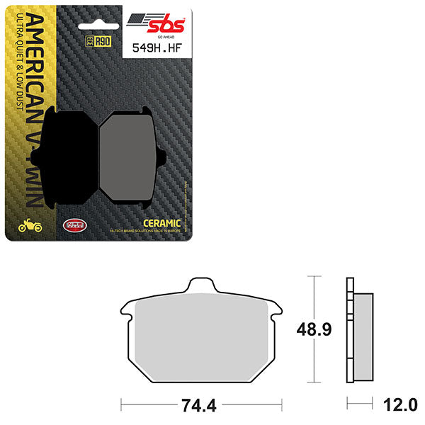 SBS HIGH POWER & NOISE REDUCTION CERAMIC BRAKE PAD (6490549108)
