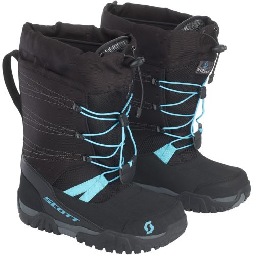 R/T SNOWMOBILE WOMEN'S BOOTS - BLACK/BRIGHT BLUE (10/42)