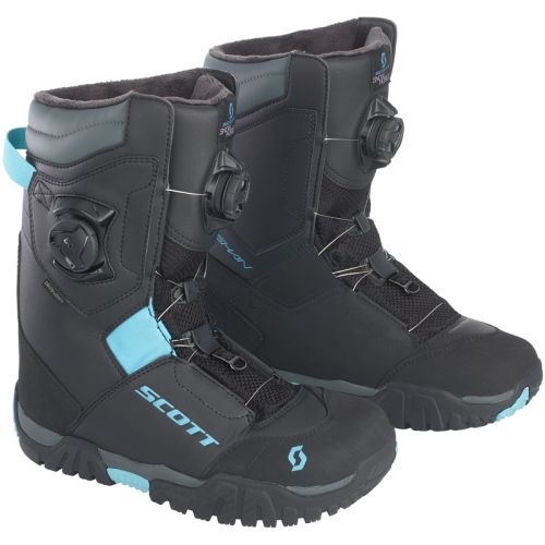 KULSHAN WOMENS BOOTS BLACK/BRIGHT BLUE