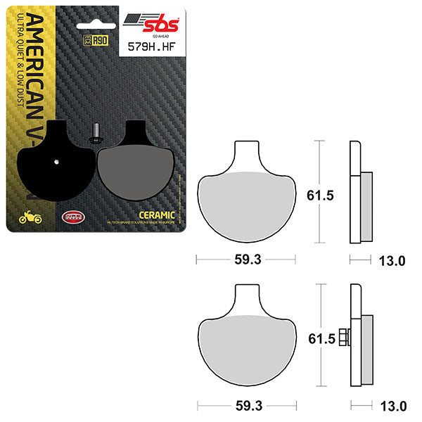 SBS HIGH POWER & NOISE REDUCTION CERAMIC BRAKE PAD (6490579108)