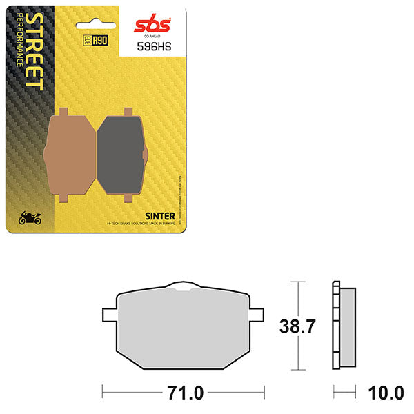 SBS PERFORMANCE HS SINTER BRAKE PAD (6250596108)