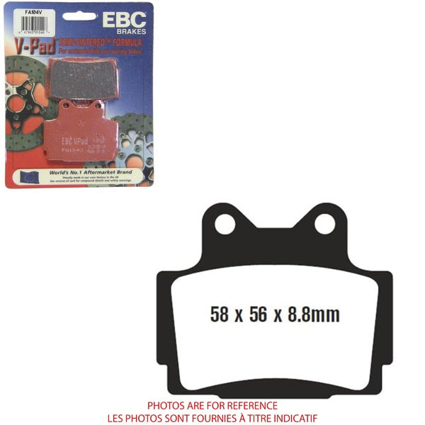 EBC Semi-Sintered V-Pads (FA104V)