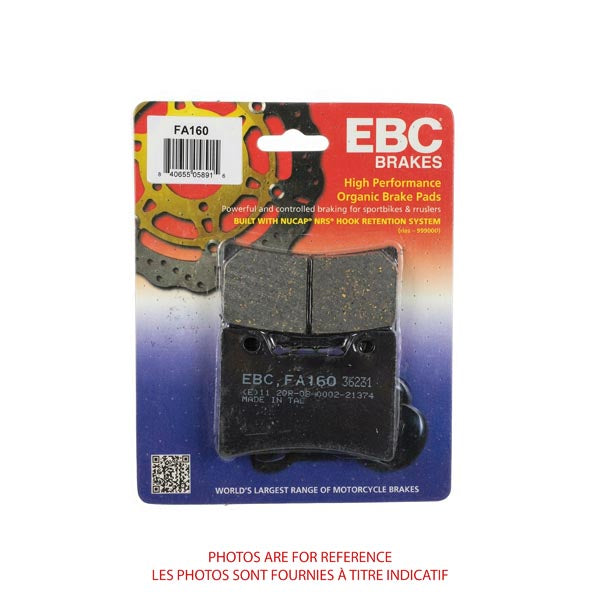 EBC Aramid Fiber Organic FA Series Pads (FA160)