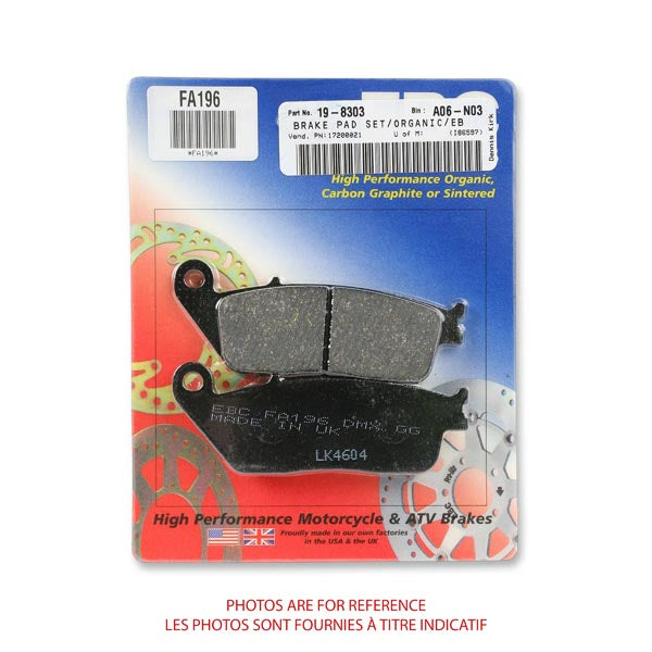 EBC Aramid Fiber Organic FA Series Pads (FA196)