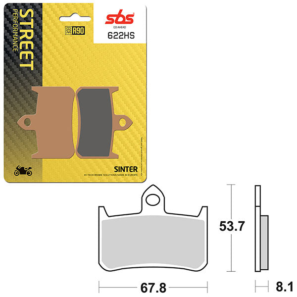 SBS PERFORMANCE HS SINTER BRAKE PAD (6250622108)