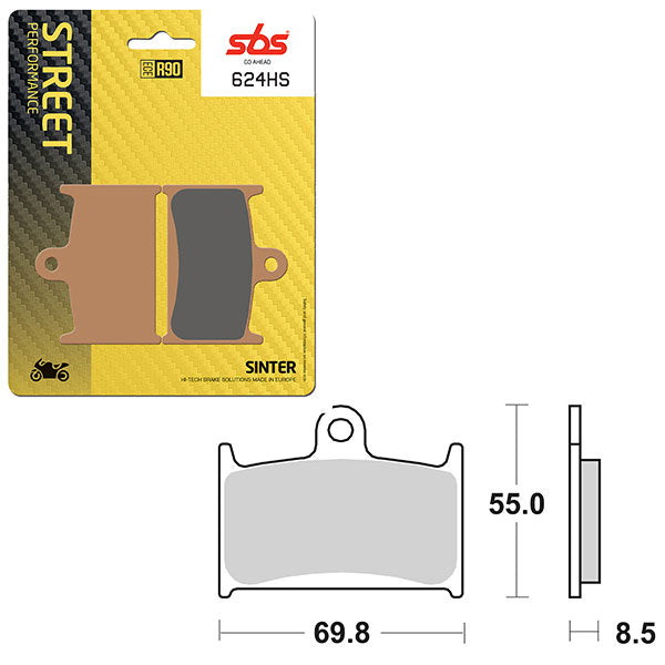 SBS PERFORMANCE HS SINTER BRAKE PAD (6250624108)