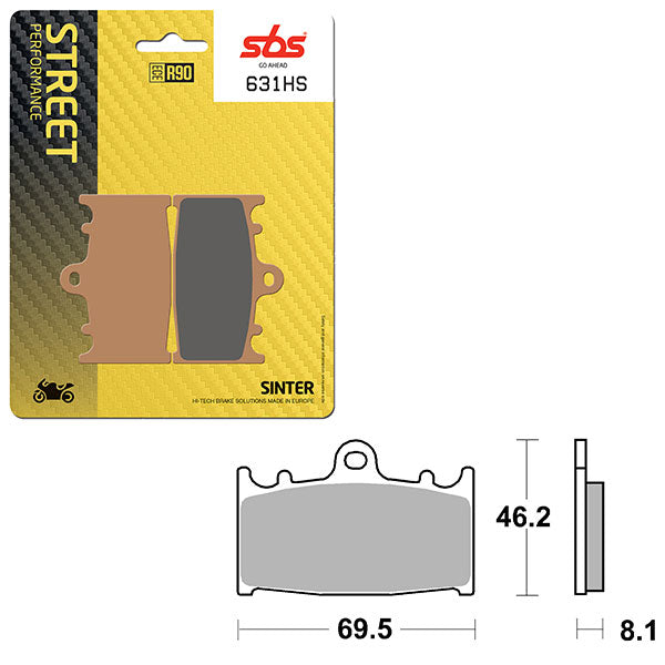 SBS PERFORMANCE HS SINTER BRAKE PAD (6250631108)