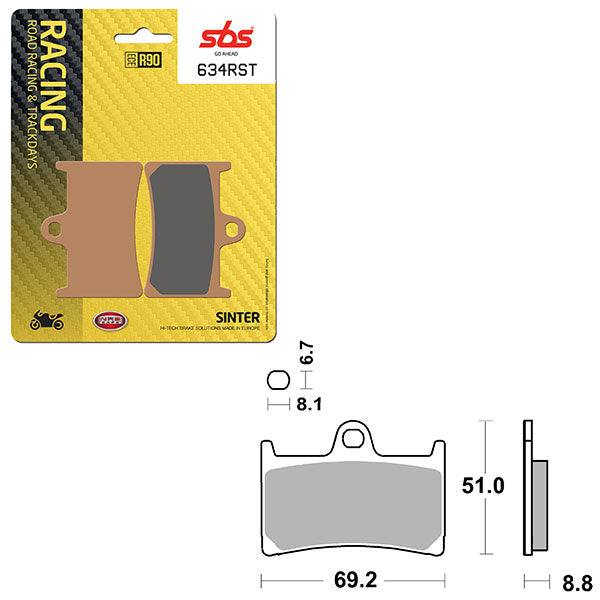 SBS ROAD RACING & TRACKDAYS SINTER BRAKE PAD (6470634108)