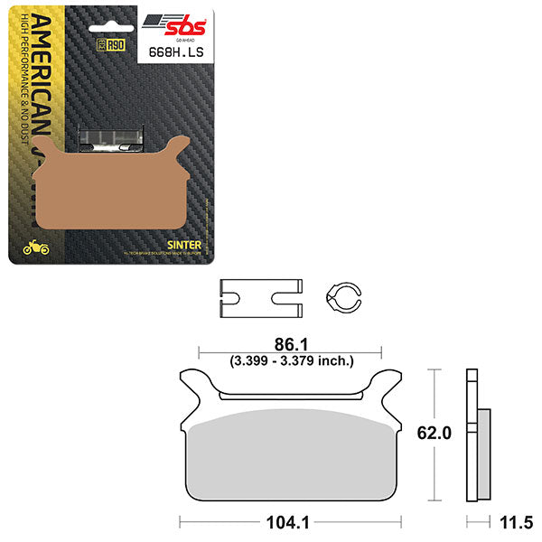 SBS HIGH PERFORMANCE & NO DUST SINTER BRAKE PAD (6560668108)