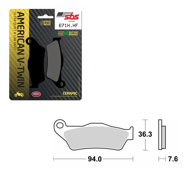 SBS High Power & Noise Reduction Ceramic Brake Pad (6490671100)