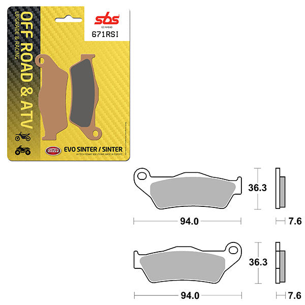SBS EVO SINTER BRAKE PAD (6280671108)