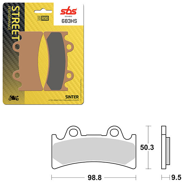 SBS PERFORMANCE HS SINTER BRAKE PAD (6250683108)