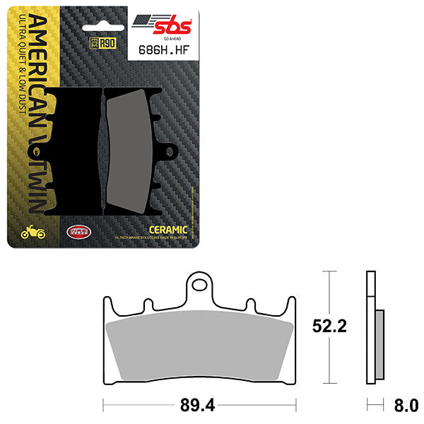 SBS HIGH POWER & NOISE REDUCTION CERAMIC BRAKE PAD (6490686108)