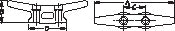 Sea Dog Open Base Cleat - Flat Head (700544)