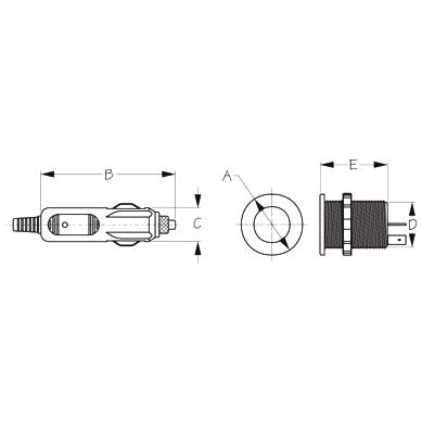 Sea Dog Deluxe Power Socket 12-Volt (700679)