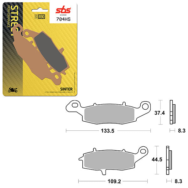 SBS PERFORMANCE HS SINTER BRAKE PAD (6250704108)