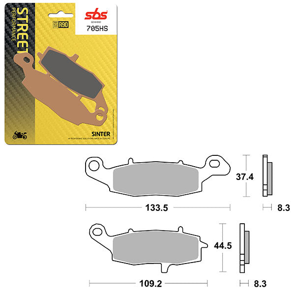 SBS PERFORMANCE HS SINTER BRAKE PAD (6250705108)