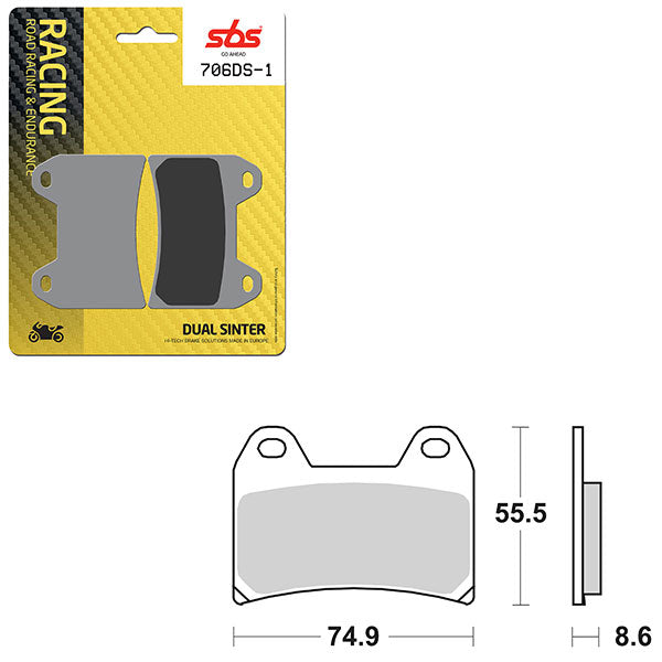 SBS DS-1 DUAL SINTER DYNAMIC RACING CONCEPT PAD (6370706108)