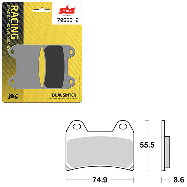 SBS DS-2 DUAL SINTER DYNAMIC RACING CONCEPT PAD (6410706108)
