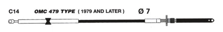 Uflex Johnson / Evinrude Control Cables - C14 (718592)