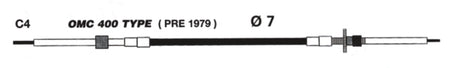 Uflex Johnson/ Evinrude Control Cables - C4 (718626)