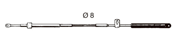 Uflex Mercury GenI Control Cable - Mach 5 (718791)