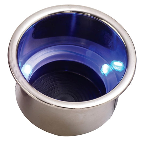 Sea Dog Stainless Steel Drink Holder with LED (731976)
