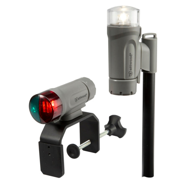 Attwood Portable Navigation Light Kit Clamp-on, Threaded pole (732541)