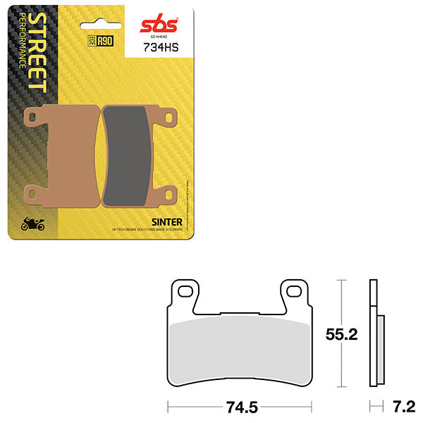 SBS PERFORMANCE HS SINTER BRAKE PAD (6250734108)
