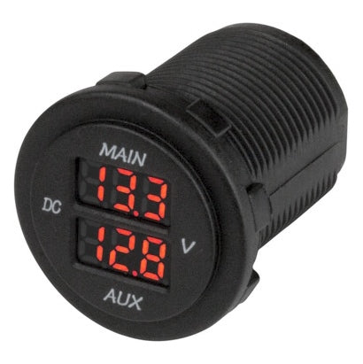 Sea Dog Dual Round Voltmeter (738153)