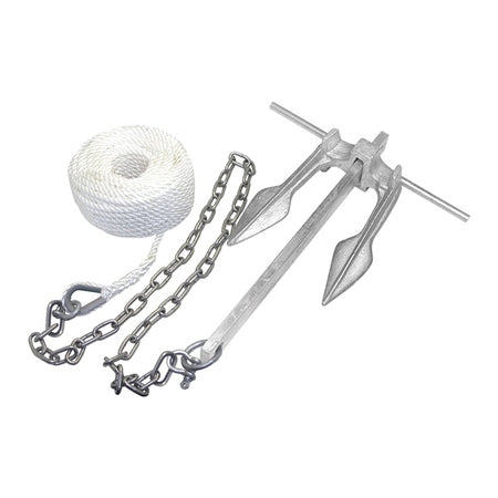 Kimpex Galvanized #8 Cast Iron Fluke Claw Anchor Kit w/50' of Anchor Line (745029)