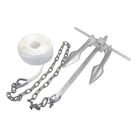 Kimpex Galvanized #8 Cast Iron Fluke Claw Anchor Kit w/100' of Anchor Line (745035)