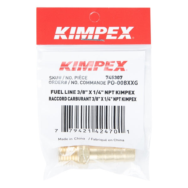 Kimpex Brass Fuel Line Hose Barb (745307)