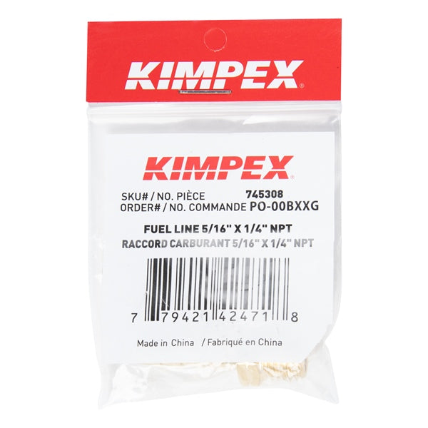 Kimpex Brass Fuel Line Hose Barb (745308)